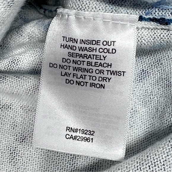 ALFRED DUNNER Woman Blue White Black Swirl Sequins Sweater Top Women's 2X - Picture 16 of 16